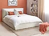 Ottoman Bed BAJONNA Velvet Off-White 160 x 200 cm (EU King Size)