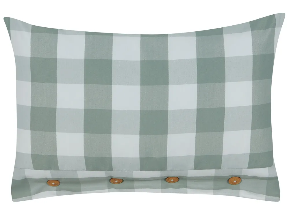 Set of Decorative Cushions TAMNINE 40 x 60 cm Mint Green Checked
