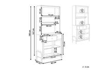 Glass Display Cabinet PARLIN 82 cm White_913751