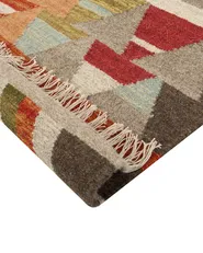 Rug KAGHSI Multicolour 140 x 200 cm Kilim Wool_1073019