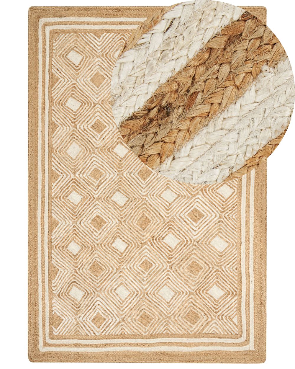 Tapis MENGEN Beige 200 x 300 cm Jute