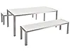 Garden Dining Set 6 Seater NARDO White