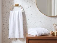 Komplet 2 ręczników ATIU Bawełna frotte Biały_843380