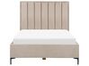 Velvet EU Double Size Ottoman Bed Taupe SEZANNE_892494