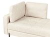 Chaiselong lys beige kunstlæder venstrevendt REBAIS_935760