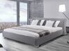 Čalúnená vodná posteľ 180 x 200 cm sivá PARIS_103292