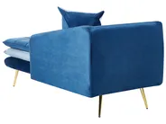 Left-Hand Chaise Longue GONESSE Velvet Blue_856921
