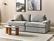 Sofa 3 Seater ALLA Fabric Light Grey_1187119