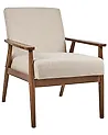 Armchair ESRUM Fabric Dark Brown/ Beige