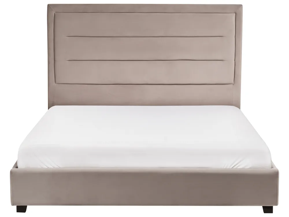 Bed Velvet ROUEN 140 x 200 cm (EU Double) Taupe_1004604