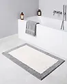 Bath Mat KABRI Grey/ Beige 60 x 90 cm Cotton