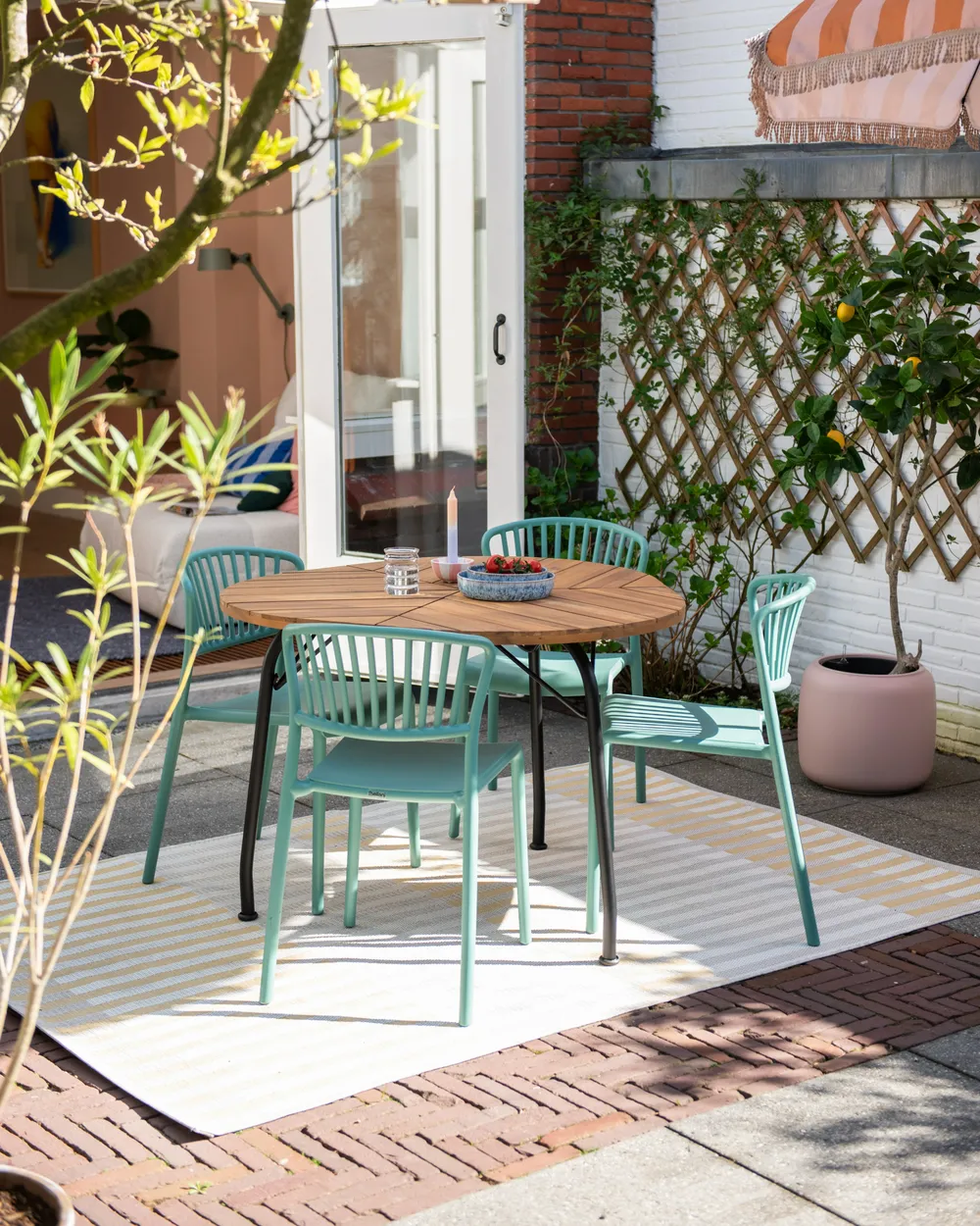 Set di 4 sedie da giardino GELA Verde menta_982376