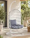 Hanging Chair with Stand ALLERA Metal White