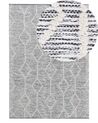 Tapis gris/beige 140 x 200 cm poil court EDREMIT_802989