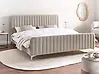Cama Terciopelo LUNAN 180 x 200 cm Gris pardo