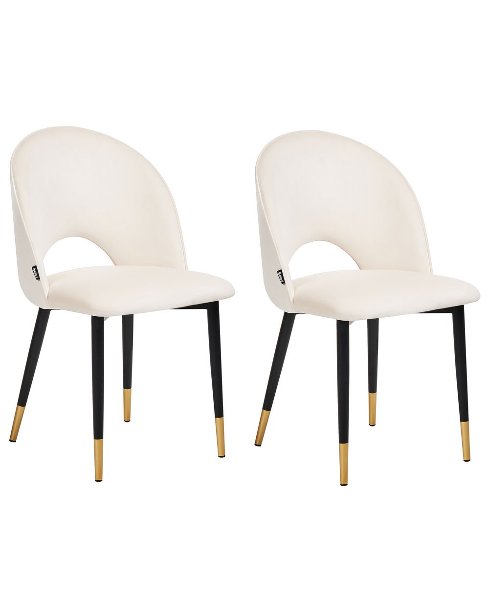 Set of 2 Dining Chairs MAGALIA Velvet Beige Beliani