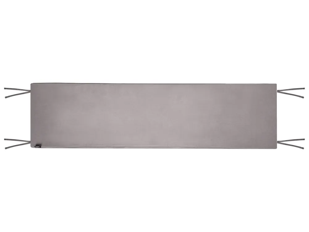 Garden Bench with Cushion MONSANO 170 cm Eucalyptus Wood Grey_1153958