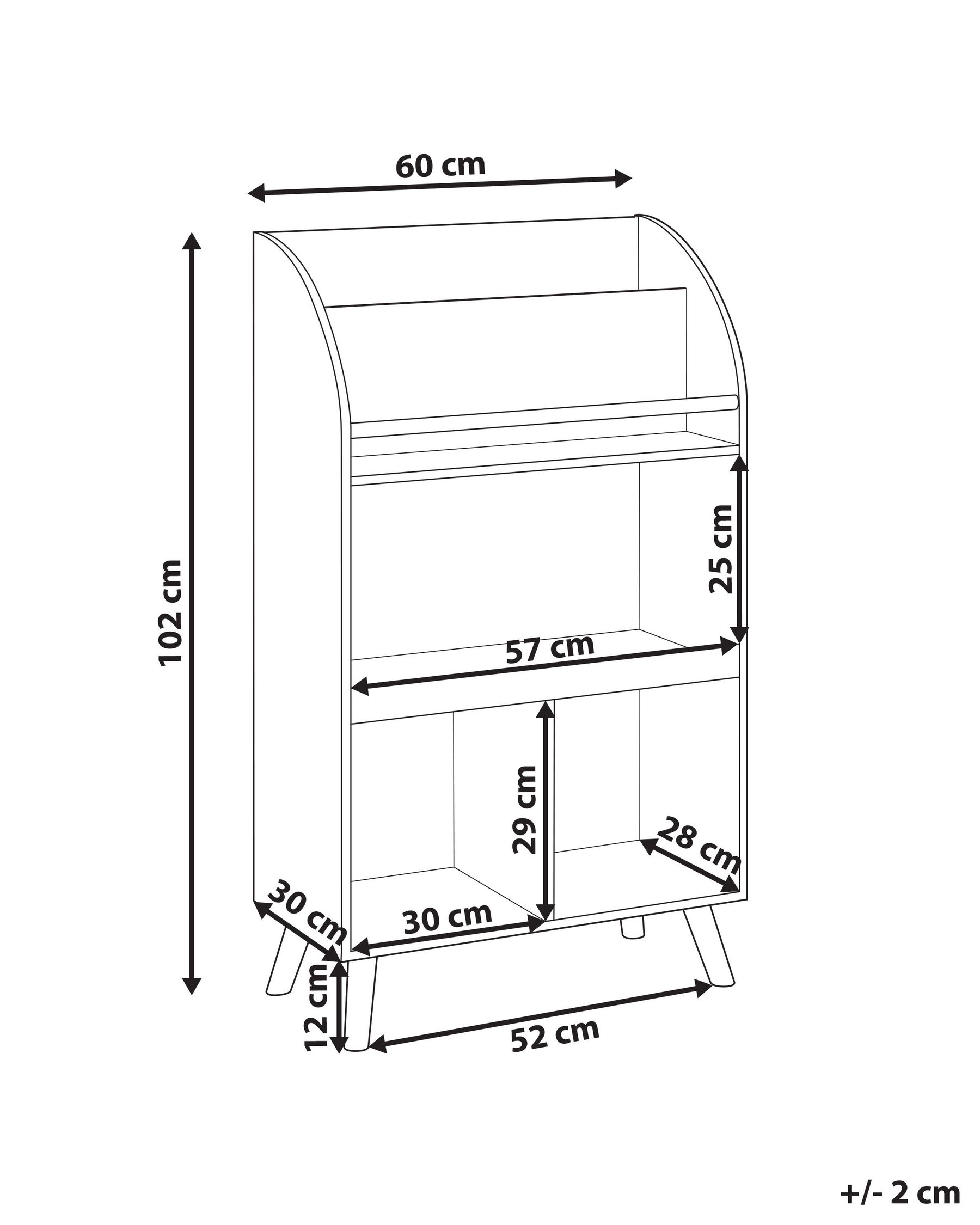 3 Tier Bookcase White LILOET_950035 3 Tier Bookcase White LILOET_950035
