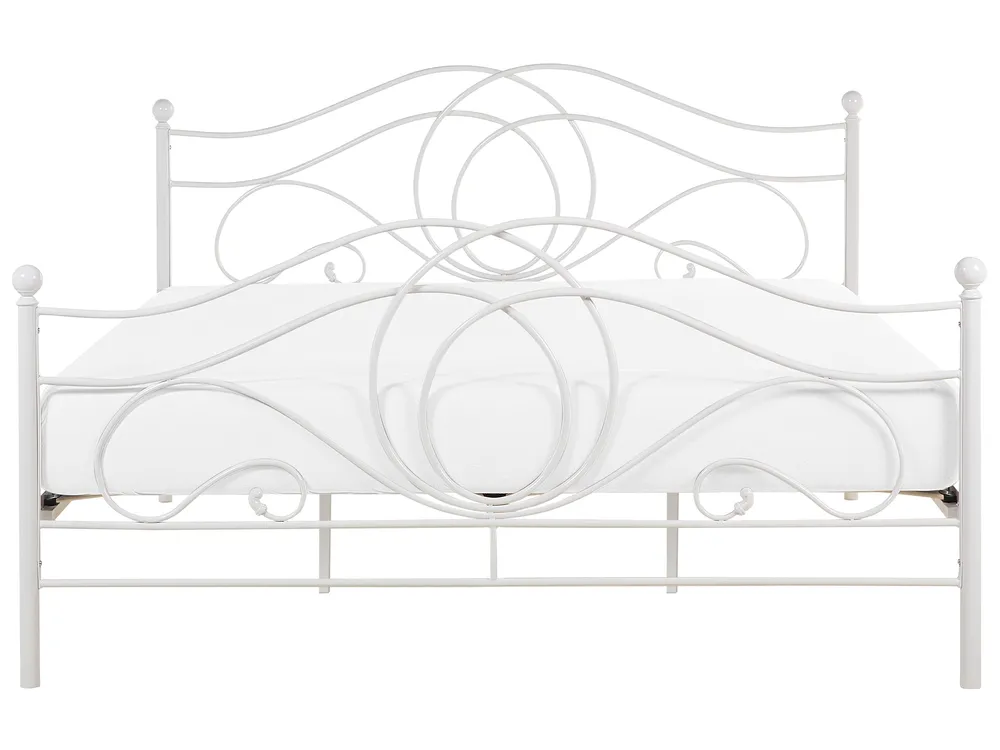 Bed Metal LYRA 180 x 200 cm (EU Super King) White_712259