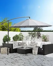 Sombrilla lateral 268 cm CALABRIA II Gris oscuro_1184561