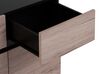 Sideboard heller Holzfarbton / schwarz 3 Schränke 3 Schubladen SYDNEY_755708