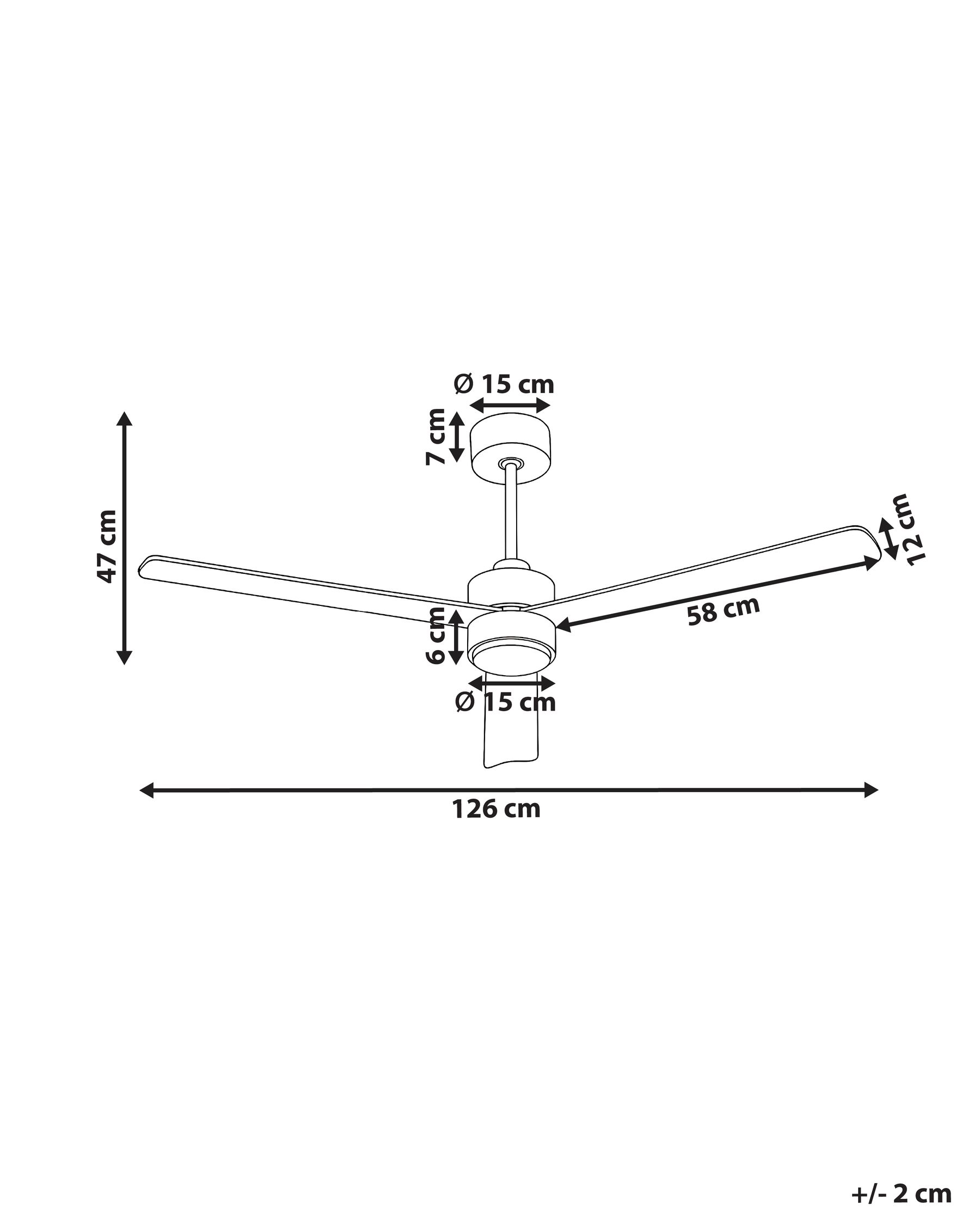 Ventilatore a soffitto con luce JEREMY con telecomando LED Marrone_1032078