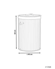Laundry Basket SANNAR Bamboo Dark Brown 75 L_850088