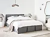 Ottoman Bed BOUSSE Velvet Dark Grey 140 x 200 cm (EU Double)