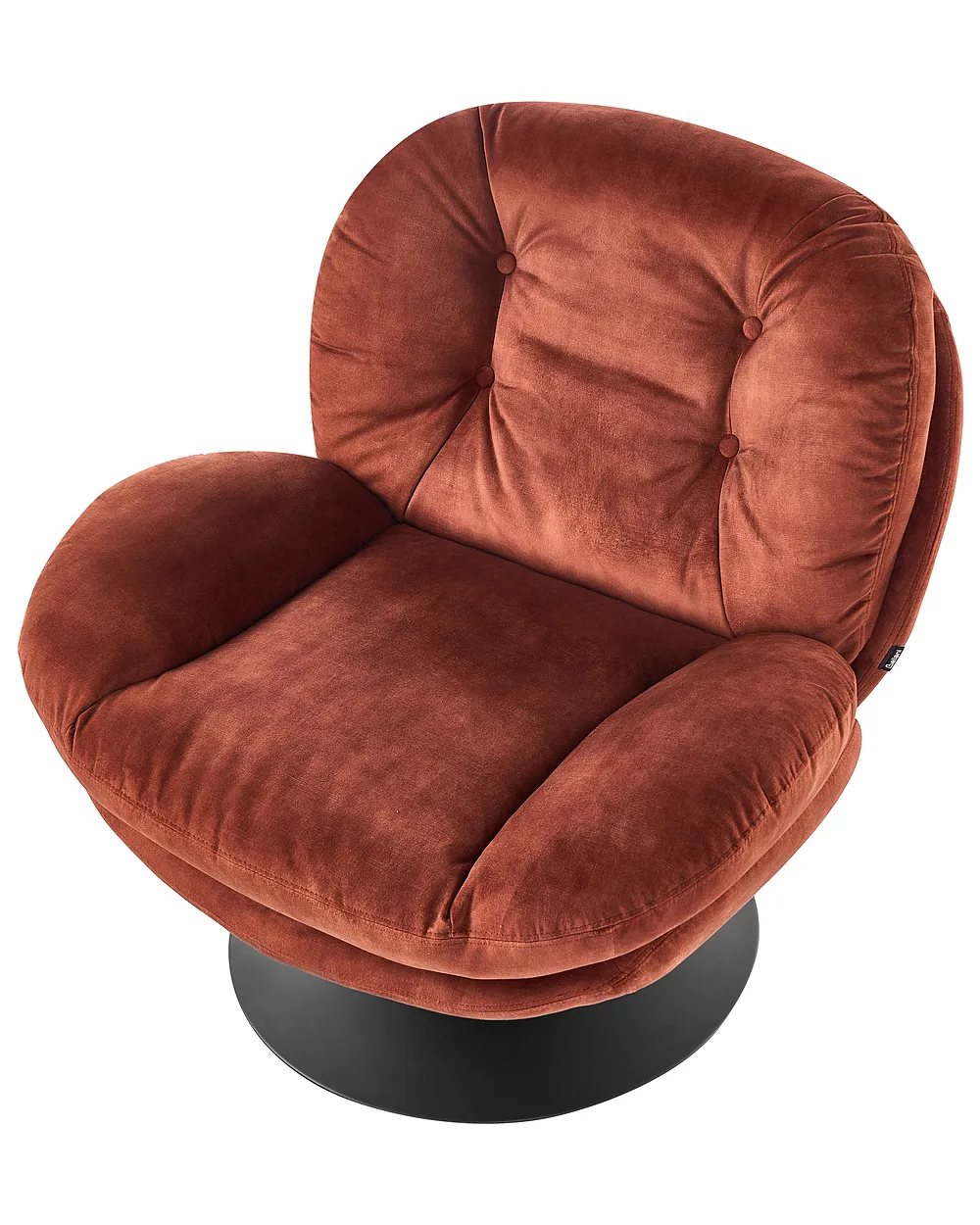 Swivel Armchair NOLVIK Velvet Golden Brown_1156216