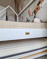 Kids Trundle Bed Pine Wood CRILLON 90 x 200 cm (EU Single) White_1036668