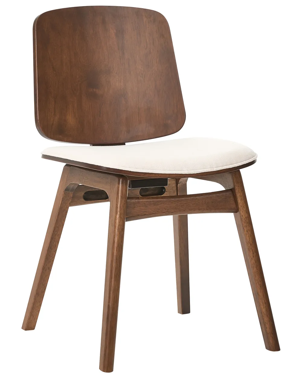 Set di 2 sedie da pranzo CHARLESTON Legno Marrone/Beige chiaro_1071162