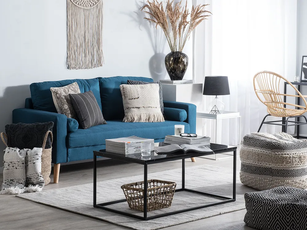 Sofa 2 Seater KALMAR Fabric Sea Blue_1144937