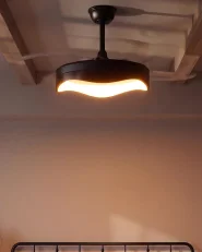Ceiling Fan with Light ETONIA with Remote LED Black_1125601
