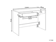 Pracovný stôl RONDANE 110 cm 50 cm Efekt koreňovej kresby dreva_1176681