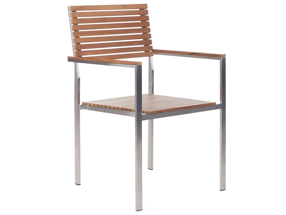 Garden Dining Set 6 Seater VIAREGGIO Certified Teak Wood Brown_882930