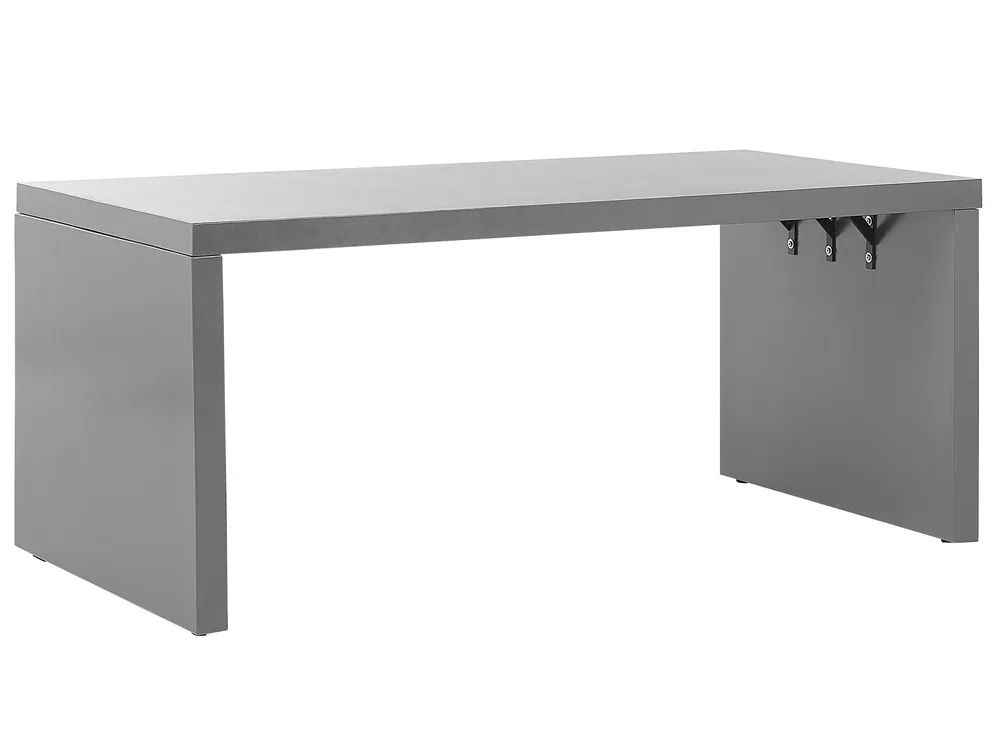 Garden Dining Set with Benches 4 Seater TARANTO Concrete Grey_804299