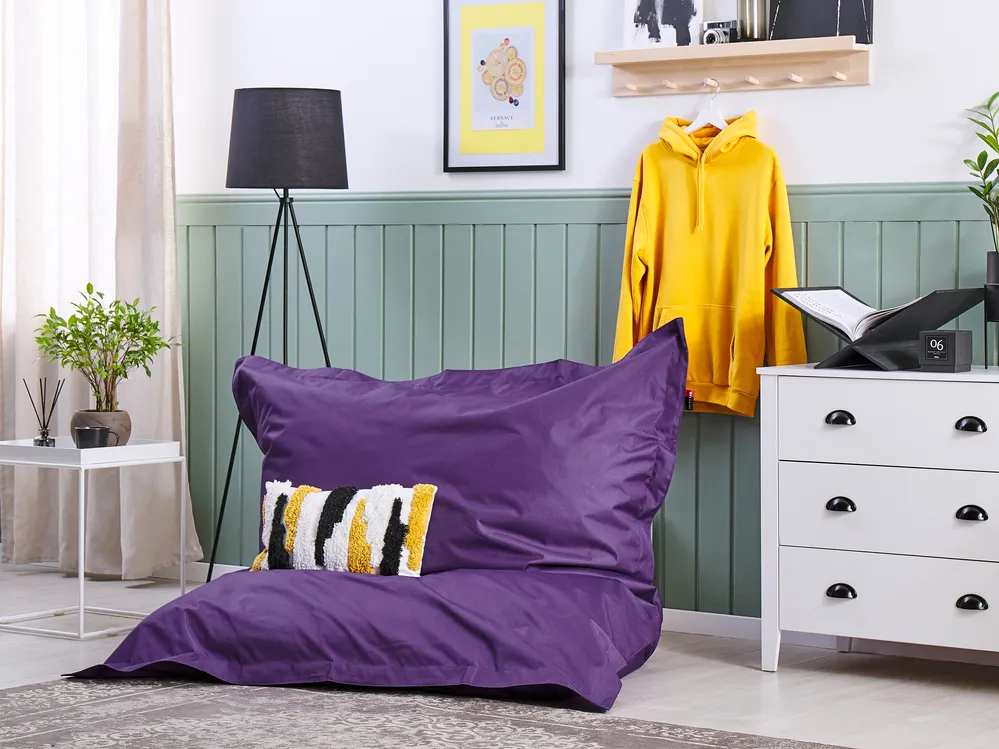 Bean Bag 300 L FUZZY 140 cm 180 cm Violet_869316