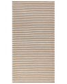 Cotton Area Rug 80 x 150 cm White and Brown SOFULU_842835