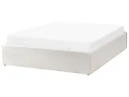 Bett mit Stauraum ohne Kopfteil DINAN Bouclé Cremeweiß 120 x 200 cm_1188203