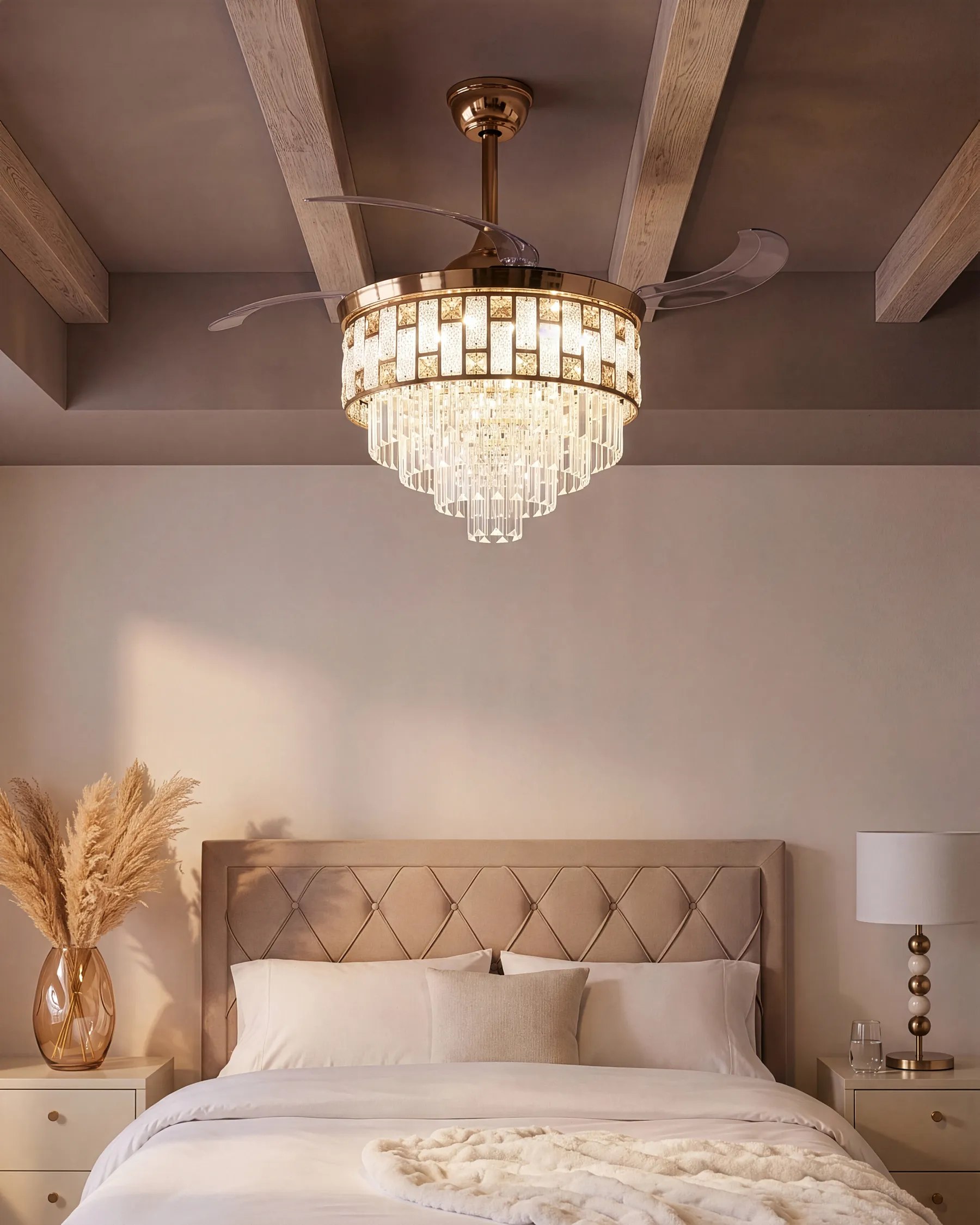 Ceiling Fan with Light ALAPAHA with Remote LED Gold_1125768