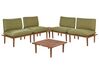 4 Seater Certified Acacia Wood Garden Sofa Set Olive Green FRASCATI_920425