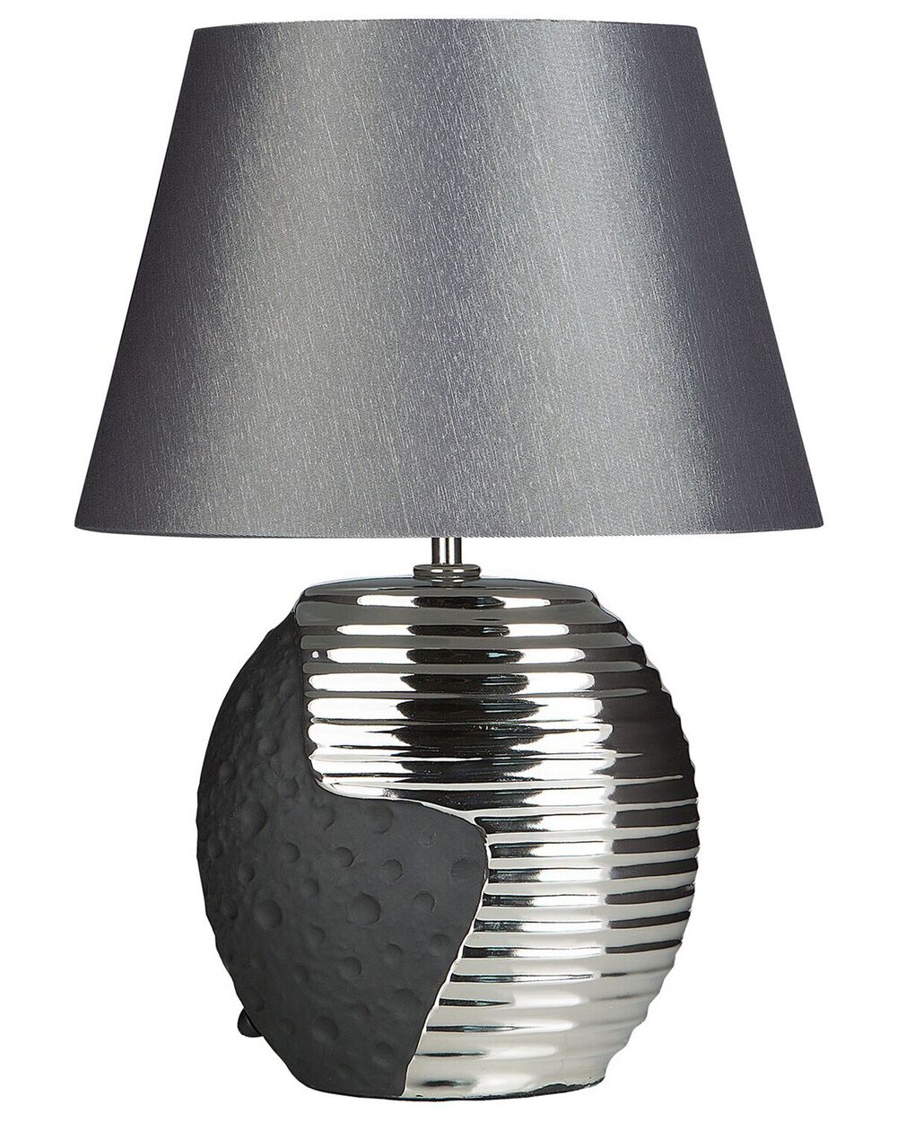 Black and silver bedside lamps discount