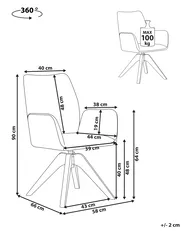 Sedia da pranzo MOKENA Lino sintetico Beige_1037984