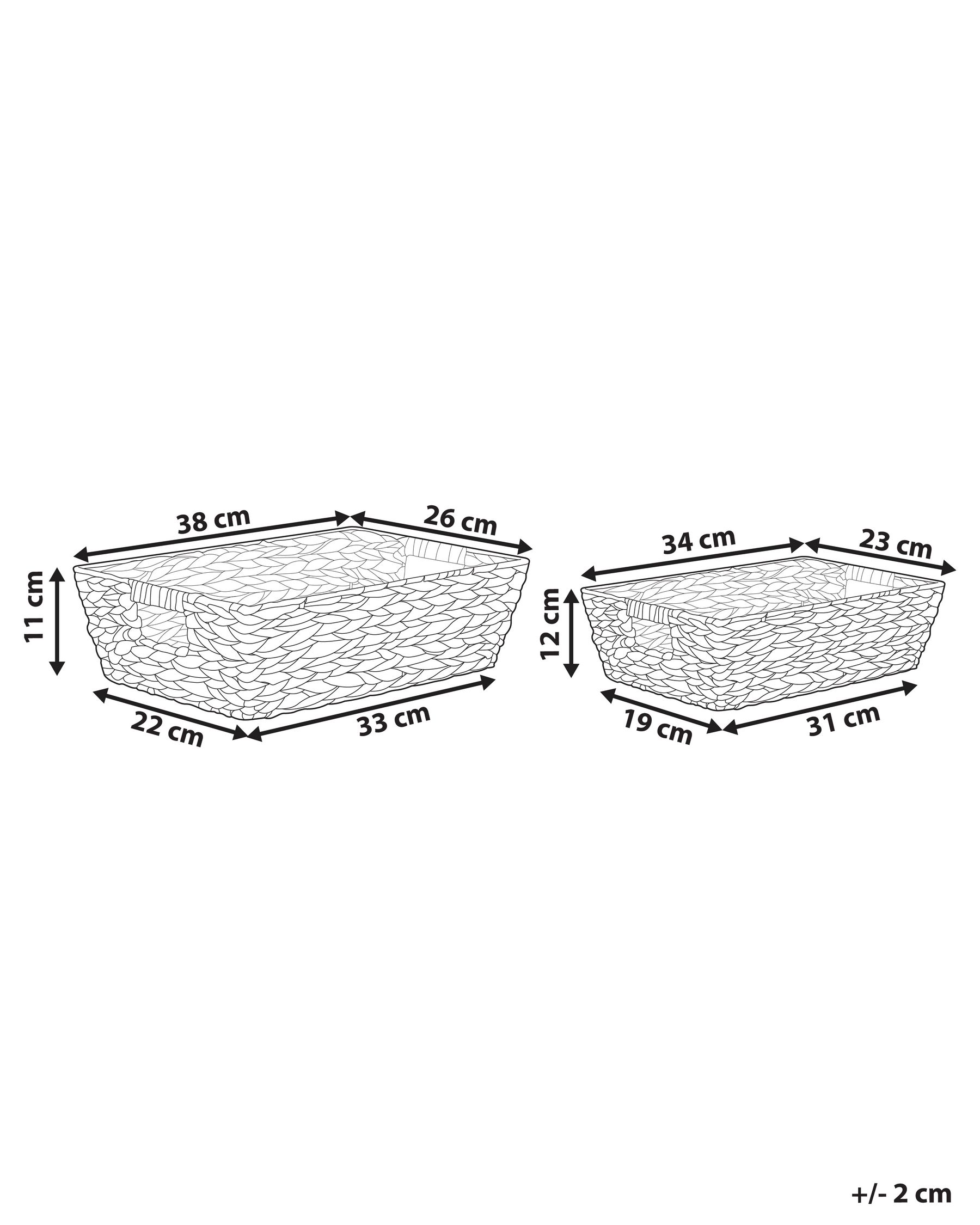 YheenLf Opbergdozen, rechthoekige stoffen manden met handvat, opbergdozen voor woonkamer, badkamerorganizer, 37 x 16,5 x 11 cm, grijs