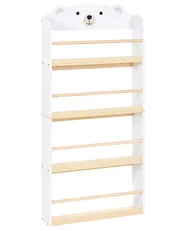 4 Tier Bookcase MIMILI 124 cm White_1115389