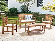 Set da giardino con tavolo 4 posti ALTIDONA Legno d'acacia Bianco sporco_1175520