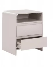 Mesa de cabeceira com 2 gavetas DORRIGO Creme claro_1156028