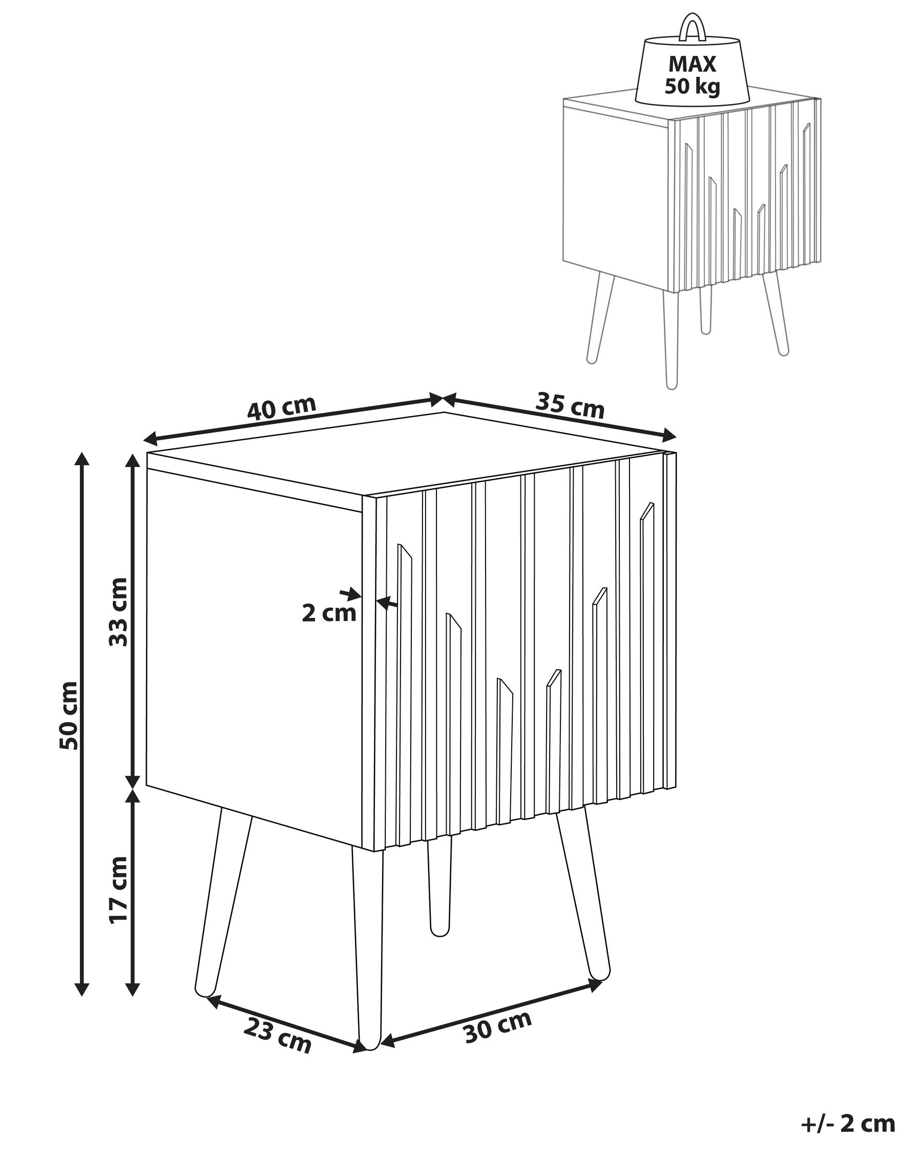 Side Table Light Wood DALCROSS_946654 Side Table Light Wood DALCROSS_946654