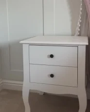 2 Drawer Bedside Table LANE White_976484