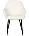 Sada 2 jídelních židlí s buklé čalouněním bílé ALDEN_877504